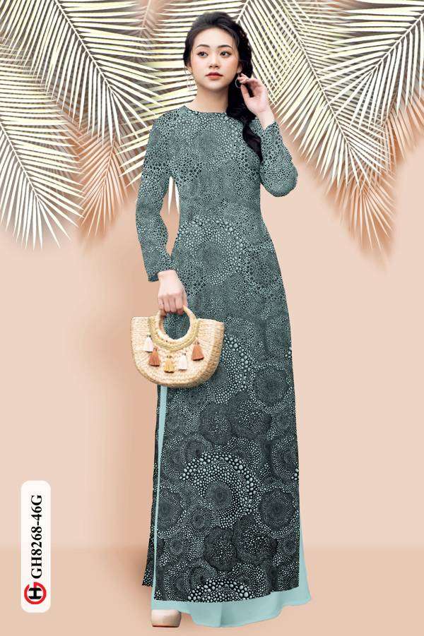 Vải Áo Dài Hoa Văn Vừa Ra AD GH8268 37 Vải Áo Dài Hoa Văn Vừa Ra AD GH8268