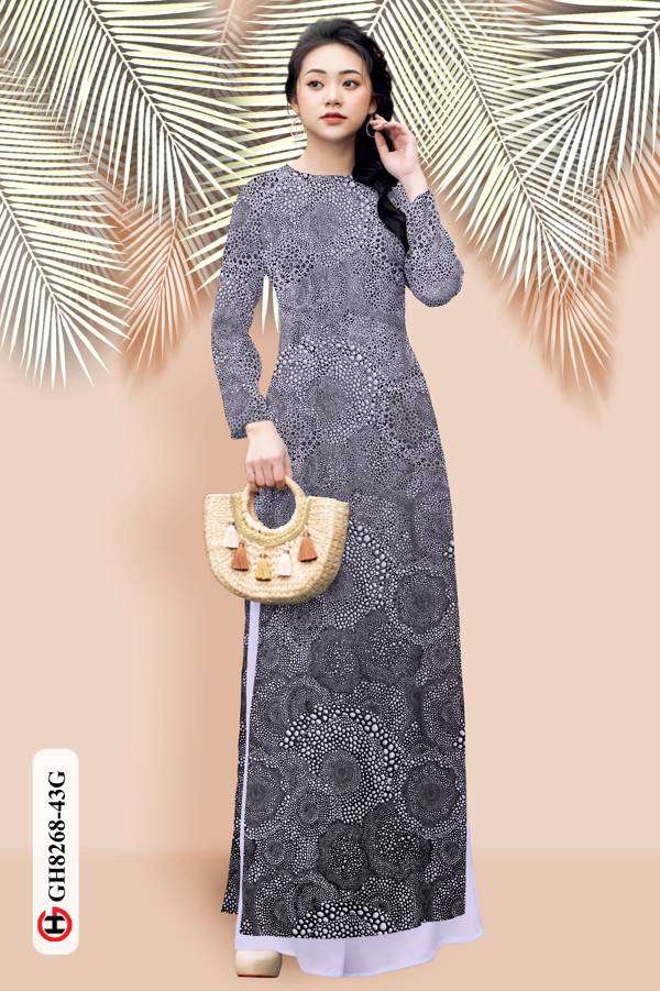 Vải Áo Dài Hoa Văn Vừa Ra AD GH8268 38 Vải Áo Dài Hoa Văn Vừa Ra AD GH8268