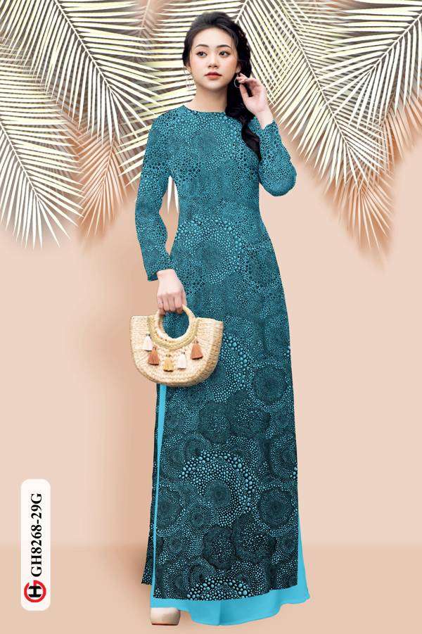 Vải Áo Dài Hoa Văn Vừa Ra AD GH8268 39 Vải Áo Dài Hoa Văn Vừa Ra AD GH8268