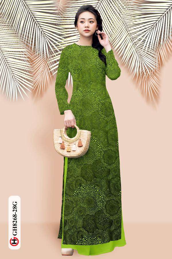 Vải Áo Dài Hoa Văn Vừa Ra AD GH8268 40 Vải Áo Dài Hoa Văn Vừa Ra AD GH8268