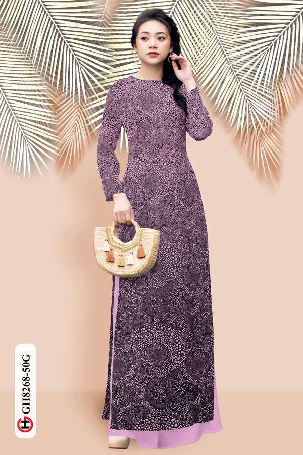 Vải Áo Dài Hoa Văn Vừa Ra AD GH8268 42 Vải Áo Dài Hoa Văn Vừa Ra AD GH8268