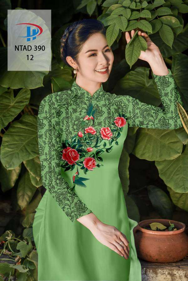 Vải Áo Dài Hoa Hồng Độc Đáo AD NDAD390 52 Vải Áo Dài Hoa Hồng Độc Đáo AD NDAD390