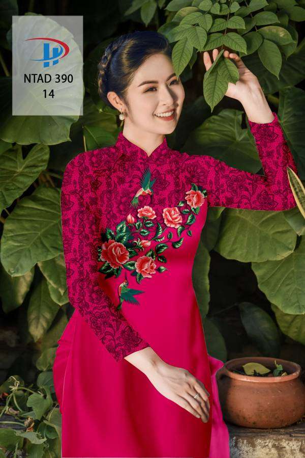 Vải Áo Dài Hoa Hồng Độc Đáo AD NDAD390 54 Vải Áo Dài Hoa Hồng Độc Đáo AD NDAD390