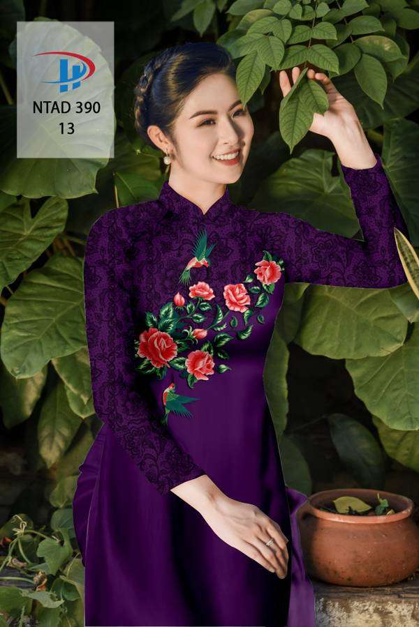 Vải Áo Dài Hoa Hồng Độc Đáo AD NDAD390 53 Vải Áo Dài Hoa Hồng Độc Đáo AD NDAD390