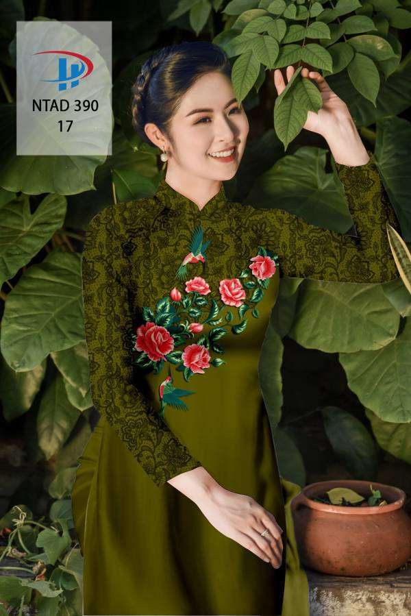 Vải Áo Dài Hoa Hồng Độc Đáo AD NDAD390 57 Vải Áo Dài Hoa Hồng Độc Đáo AD NDAD390