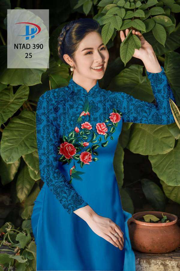 Vải Áo Dài Hoa Hồng Độc Đáo AD NDAD390 66 Vải Áo Dài Hoa Hồng Độc Đáo AD NDAD390