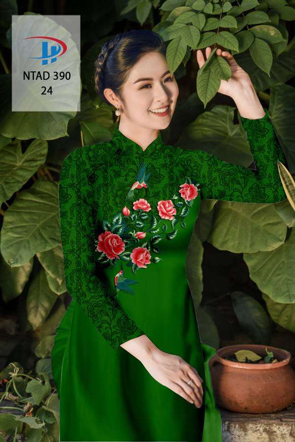 Vải Áo Dài Hoa Hồng Độc Đáo AD NDAD390 65 Vải Áo Dài Hoa Hồng Độc Đáo AD NDAD390