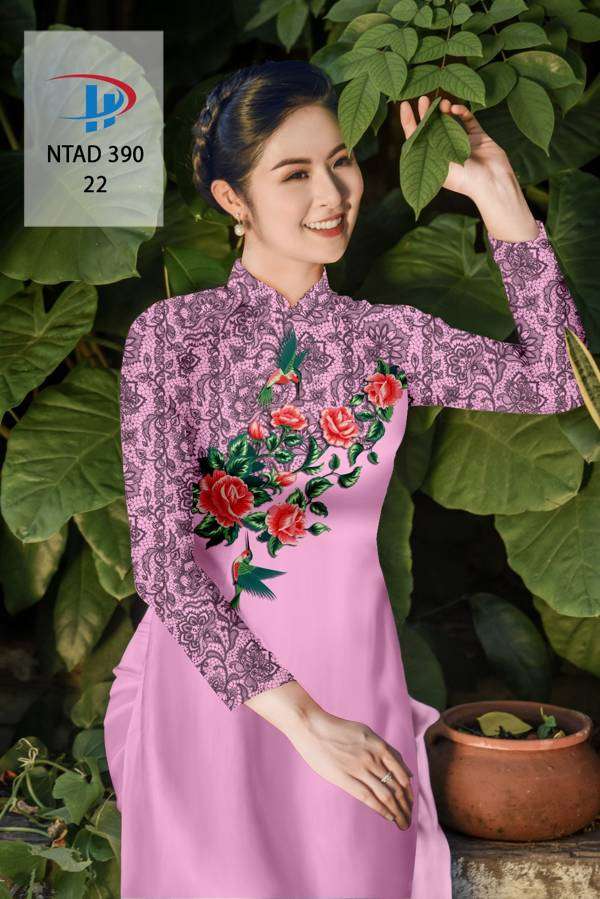 Vải Áo Dài Hoa Hồng Độc Đáo AD NDAD390 63 Vải Áo Dài Hoa Hồng Độc Đáo AD NDAD390