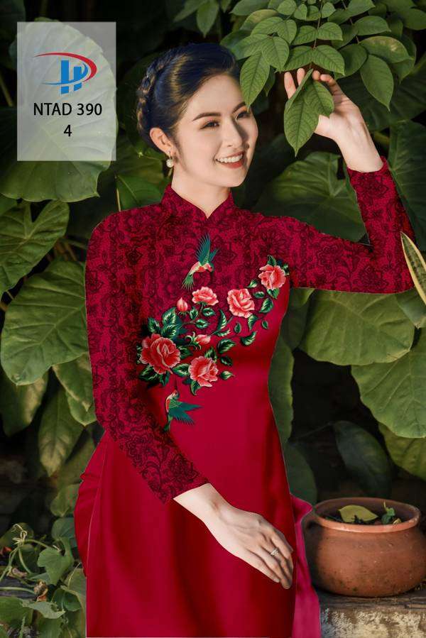 Vải Áo Dài Hoa Hồng Độc Đáo AD NDAD390 68 Vải Áo Dài Hoa Hồng Độc Đáo AD NDAD390