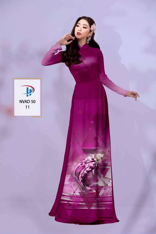 Vải Áo Dài Hình Cá Mới Ra AD NVAD50