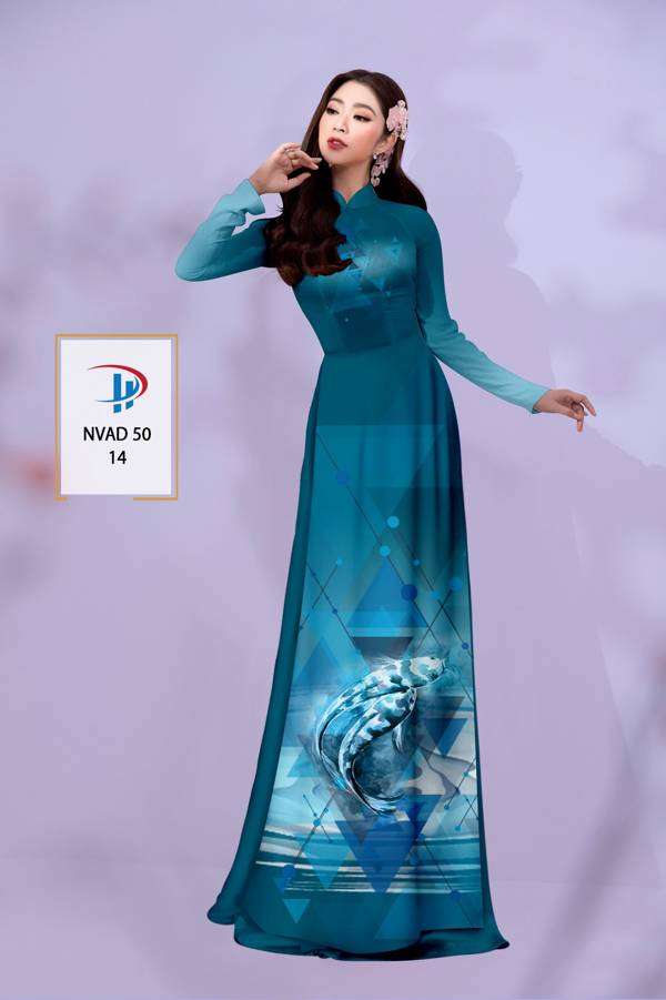 Vải Áo Dài Hình Cá Mới Ra AD NVAD50