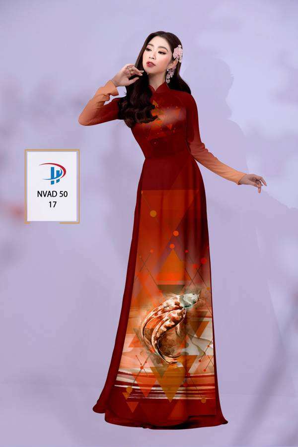 Vải Áo Dài Hình Cá Mới Ra AD NVAD50