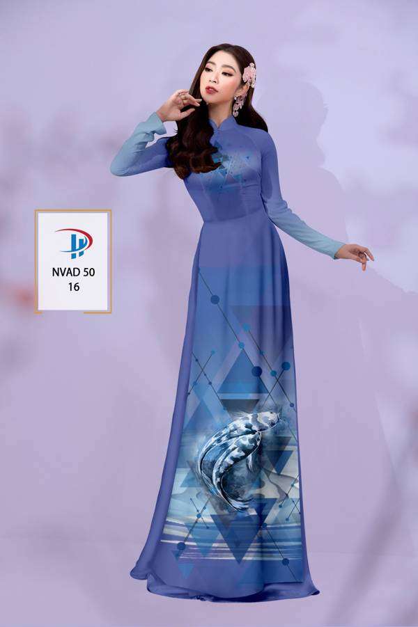 Vải Áo Dài Hình Cá Mới Ra AD NVAD50