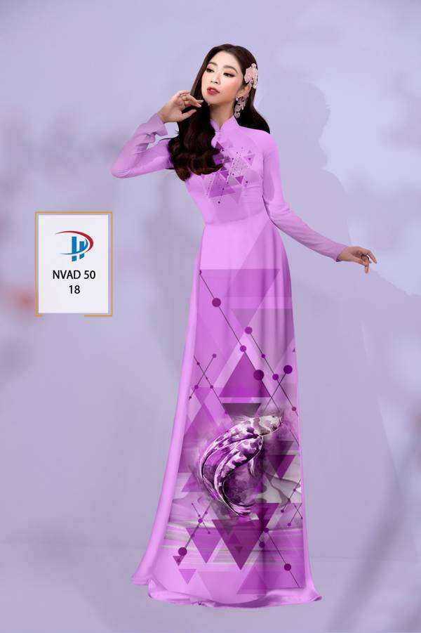 Vải Áo Dài Hình Cá Mới Ra AD NVAD50