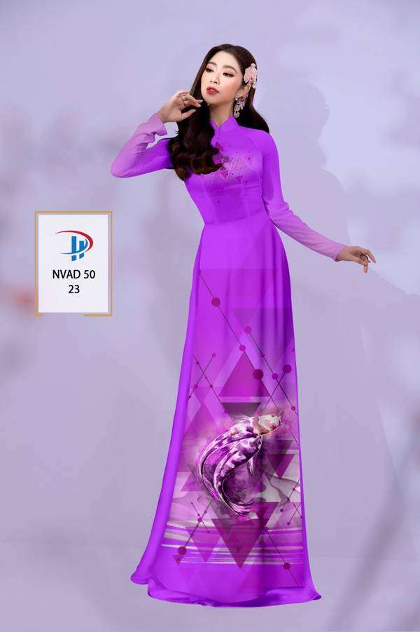 Vải Áo Dài Hình Cá Mới Ra AD NVAD50