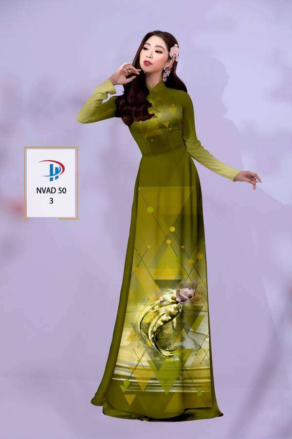 Vải Áo Dài Hình Cá Mới Ra AD NVAD50