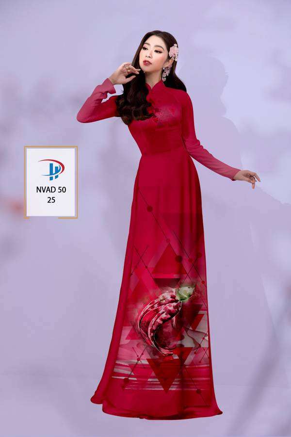 Vải Áo Dài Hình Cá Mới Ra AD NVAD50