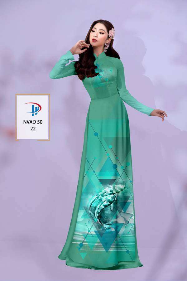 Vải Áo Dài Hình Cá Mới Ra AD NVAD50