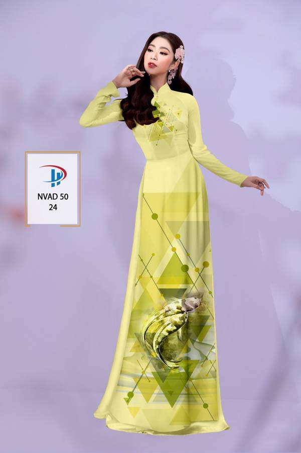 Vải Áo Dài Hình Cá Mới Ra AD NVAD50