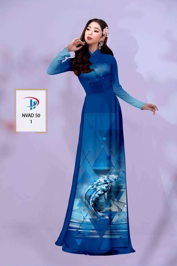 Vải Áo Dài Hình Cá Mới Ra AD NVAD50