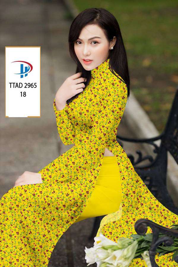 Vải Áo Dài Hoa Nhí Mới Ra AD TTAD2965 58 Vải Áo Dài Hoa Nhí Mới Ra AD TTAD2965