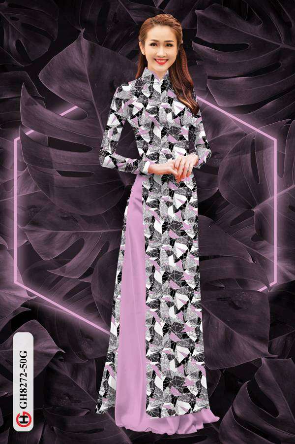 Vải Áo Dài Hoa Văn Mới Ra AD GH8272 40 Vải Áo Dài Hoa Văn Mới Ra AD GH8272