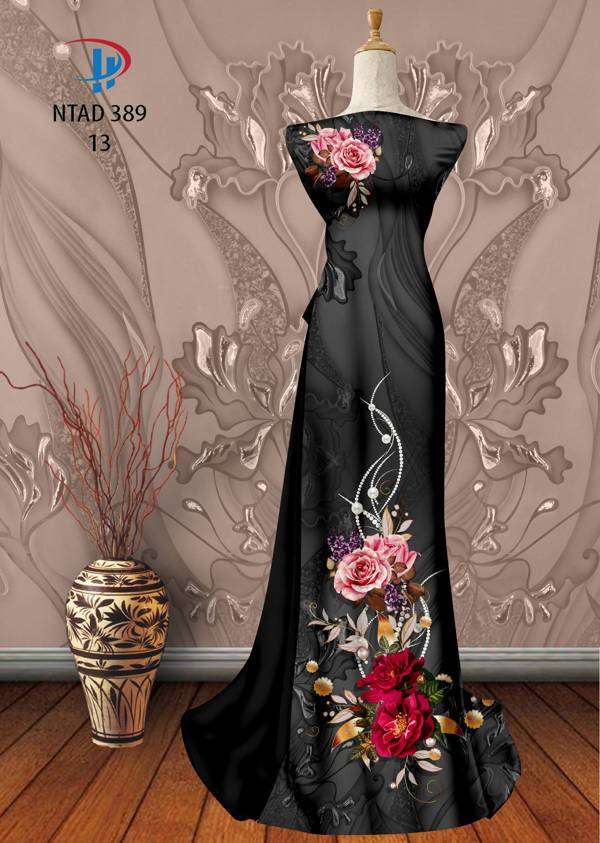 Vải Áo Dài Hoa Hồng Thiết Kế 2021 AD NTAD389 52 Vải Áo Dài Hoa Hồng Thiết Kế 2021 AD NTAD389