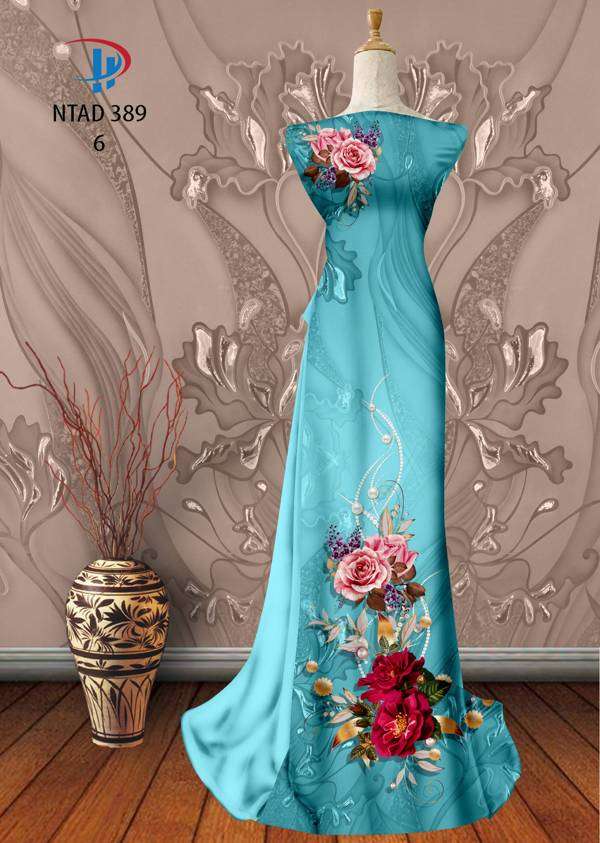 Vải Áo Dài Hoa Hồng Thiết Kế 2021 AD NTAD389 69 Vải Áo Dài Hoa Hồng Thiết Kế 2021 AD NTAD389
