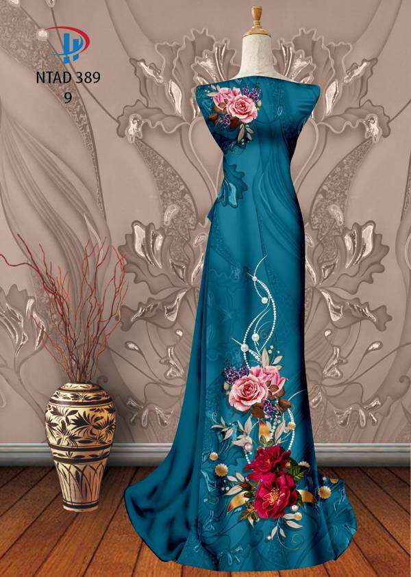 Vải Áo Dài Hoa Hồng Thiết Kế 2021 AD NTAD389 72 Vải Áo Dài Hoa Hồng Thiết Kế 2021 AD NTAD389