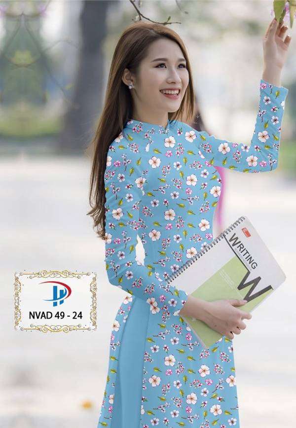 Vải Áo Dài Hoa Nhí Vừa Ra AD NVAD49 65 Vải Áo Dài Hoa Nhí Vừa Ra AD NVAD49