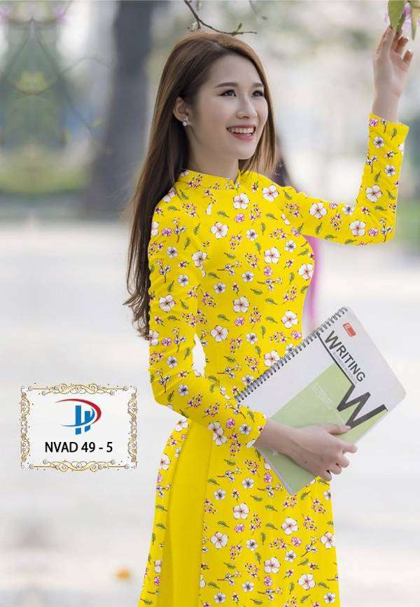 Vải Áo Dài Hoa Nhí Vừa Ra AD NVAD49 70 Vải Áo Dài Hoa Nhí Vừa Ra AD NVAD49