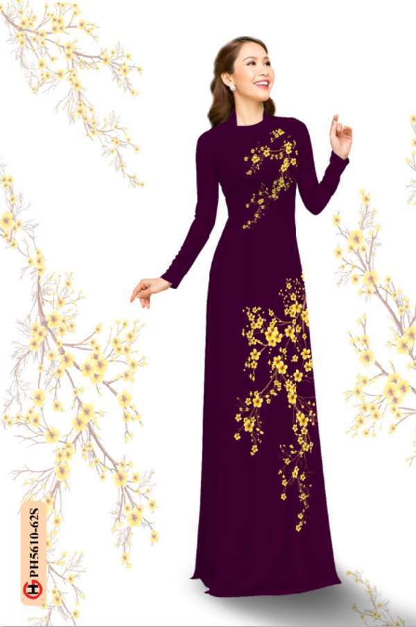 Vải Áo Dài Hoa In 3D Thiết Kế 2021 AD PH5610 42 Vải Áo Dài Hoa In 3D Thiết Kế 2021 AD PH5610