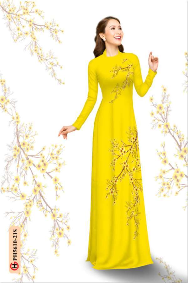 Vải Áo Dài Hoa In 3D Thiết Kế 2021 AD PH5610 41 Vải Áo Dài Hoa In 3D Thiết Kế 2021 AD PH5610