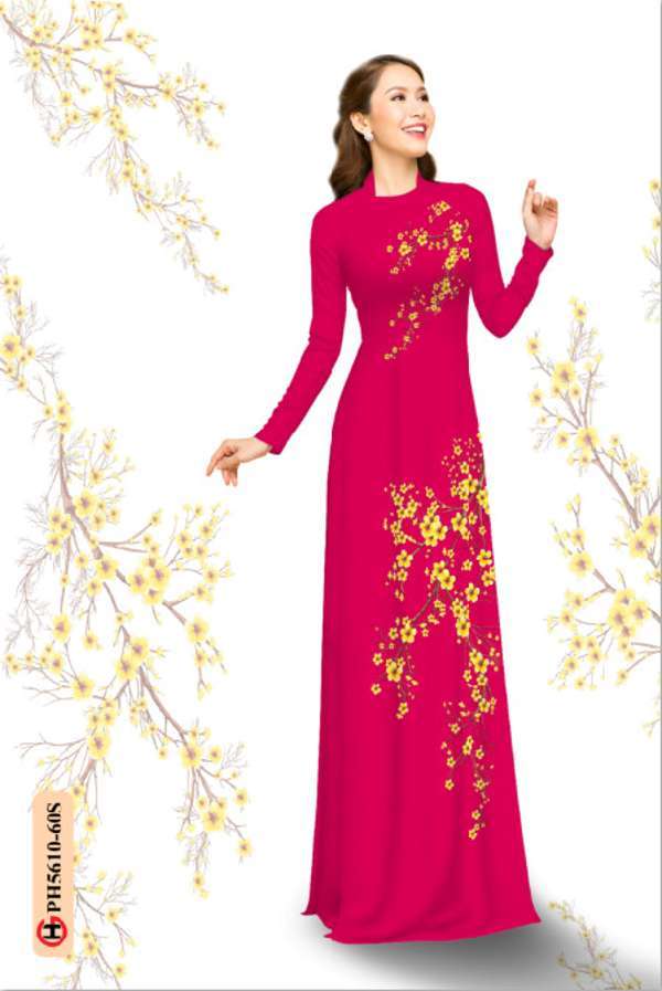 Vải Áo Dài Hoa In 3D Thiết Kế 2021 AD PH5610 43 Vải Áo Dài Hoa In 3D Thiết Kế 2021 AD PH5610