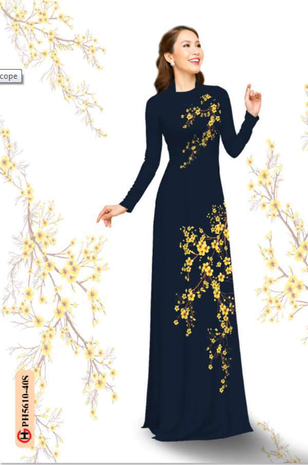 Vải Áo Dài Hoa In 3D Thiết Kế 2021 AD PH5610 45 Vải Áo Dài Hoa In 3D Thiết Kế 2021 AD PH5610