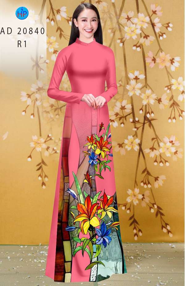 Vải Áo Dài Hoa Ly Vừa Ra AD 20840 39 Vải Áo Dài Hoa Ly Vừa Ra AD 20840