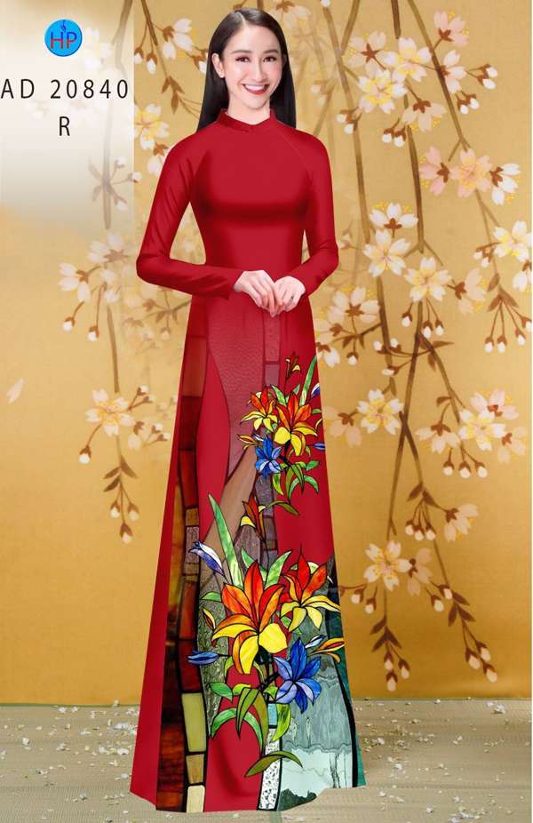 Vải Áo Dài Hoa Ly Vừa Ra AD 20840 41 Vải Áo Dài Hoa Ly Vừa Ra AD 20840