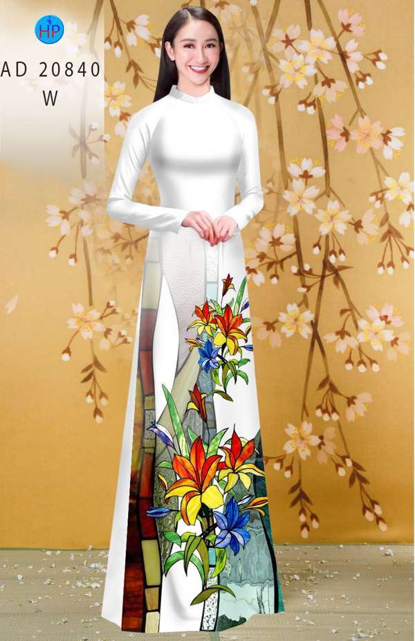 Vải Áo Dài Hoa Ly Vừa Ra AD 20840 48 Vải Áo Dài Hoa Ly Vừa Ra AD 20840