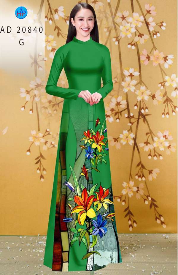 Vải Áo Dài Hoa Ly Vừa Ra AD 20840 45 Vải Áo Dài Hoa Ly Vừa Ra AD 20840