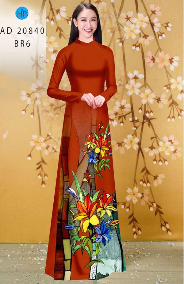 Vải Áo Dài Hoa Ly Vừa Ra AD 20840 49 Vải Áo Dài Hoa Ly Vừa Ra AD 20840