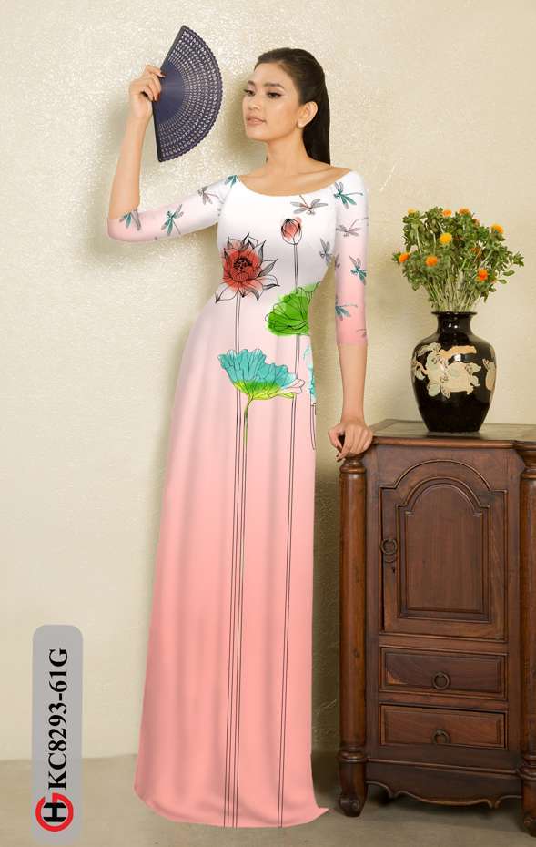 Vải Áo Dài Hoa Sen Độc Đáo AD KC8293