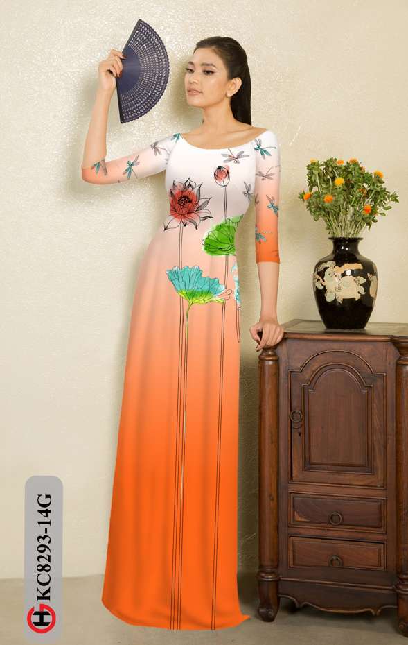 Vải Áo Dài Hoa Sen Độc Đáo AD KC8293