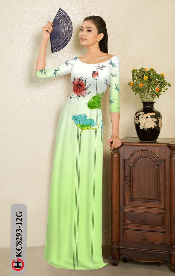 Vải Áo Dài Hoa Sen Độc Đáo AD KC8293