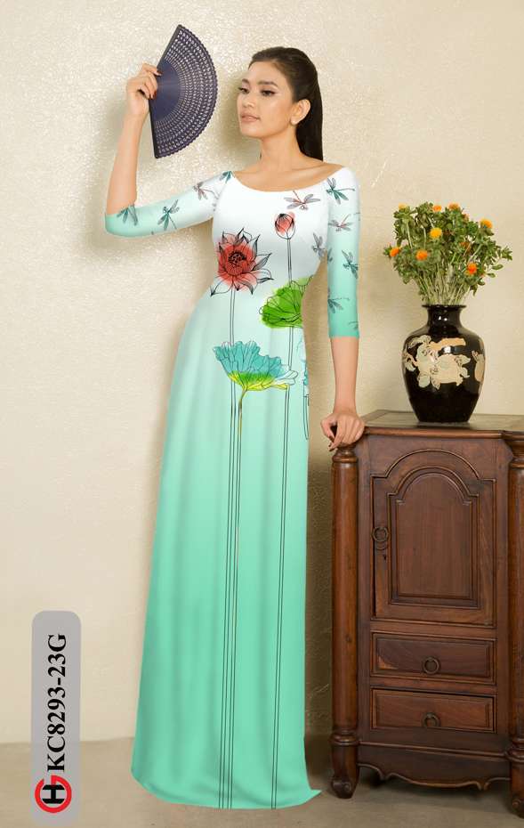 Vải Áo Dài Hoa Sen Độc Đáo AD KC8293