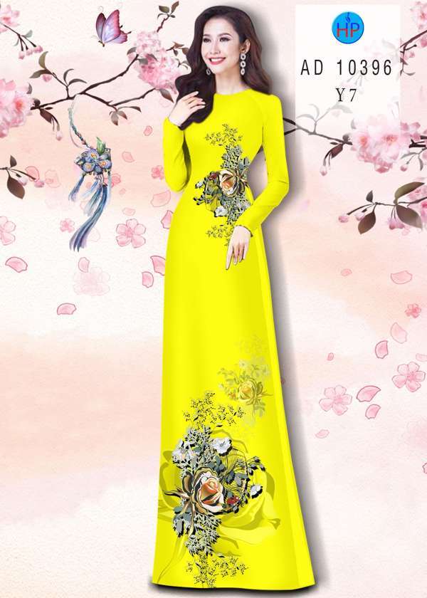 Vải Áo Dài Hoa Hồng Độc Đáo AD 10396 38 Vải Áo Dài Hoa Hồng Độc Đáo AD 10396