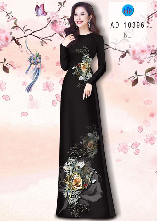 Vải Áo Dài Hoa Hồng Độc Đáo AD 10396 39 Vải Áo Dài Hoa Hồng Độc Đáo AD 10396