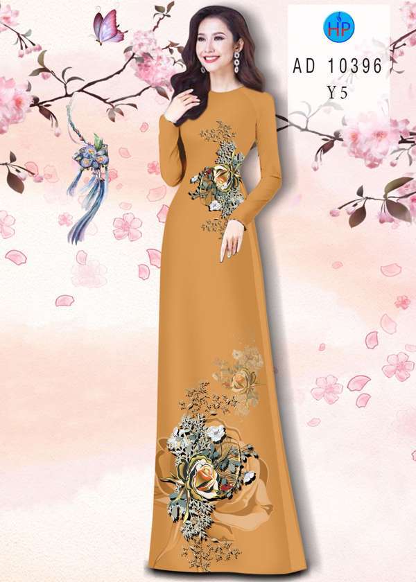 Vải Áo Dài Hoa Hồng Độc Đáo AD 10396 41 Vải Áo Dài Hoa Hồng Độc Đáo AD 10396