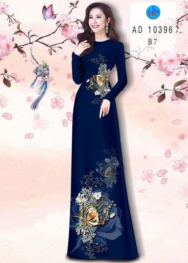 Vải Áo Dài Hoa Hồng Độc Đáo AD 10396 43 Vải Áo Dài Hoa Hồng Độc Đáo AD 10396