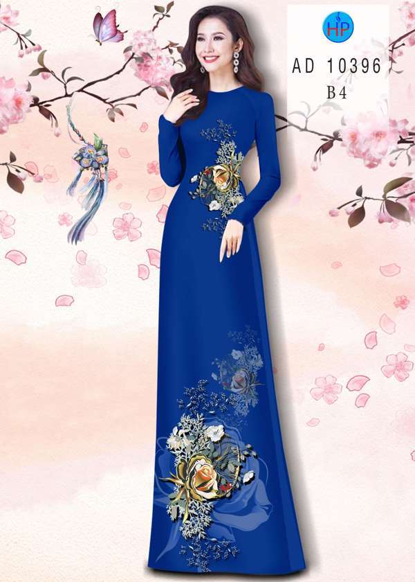 Vải Áo Dài Hoa Hồng Độc Đáo AD 10396 45 Vải Áo Dài Hoa Hồng Độc Đáo AD 10396