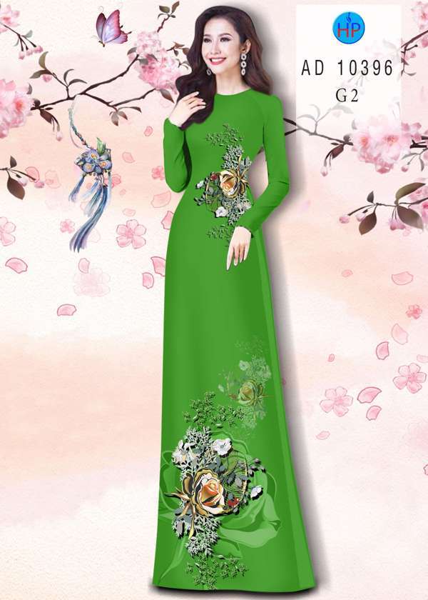 Vải Áo Dài Hoa Hồng Độc Đáo AD 10396 46 Vải Áo Dài Hoa Hồng Độc Đáo AD 10396